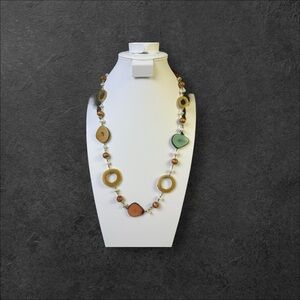 249. Vintage Multicolor Beaded Necklace Women's‎ Handmade Original